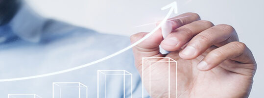 Man giving a bar graph presentation using a high technology digi Man giving a bar graph presentation using a high technology digital pen