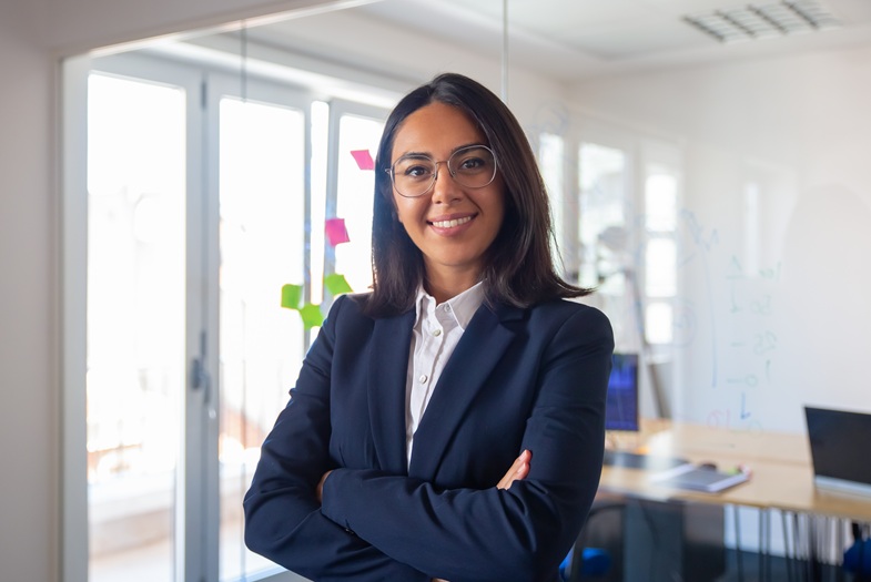 Confident Latin business leader portrait